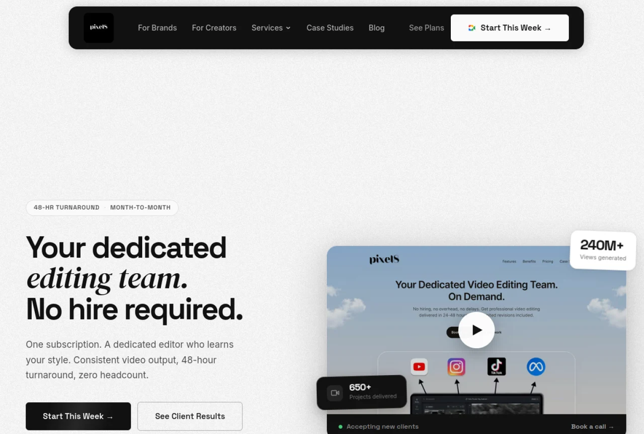 Pixel8 Production homepage